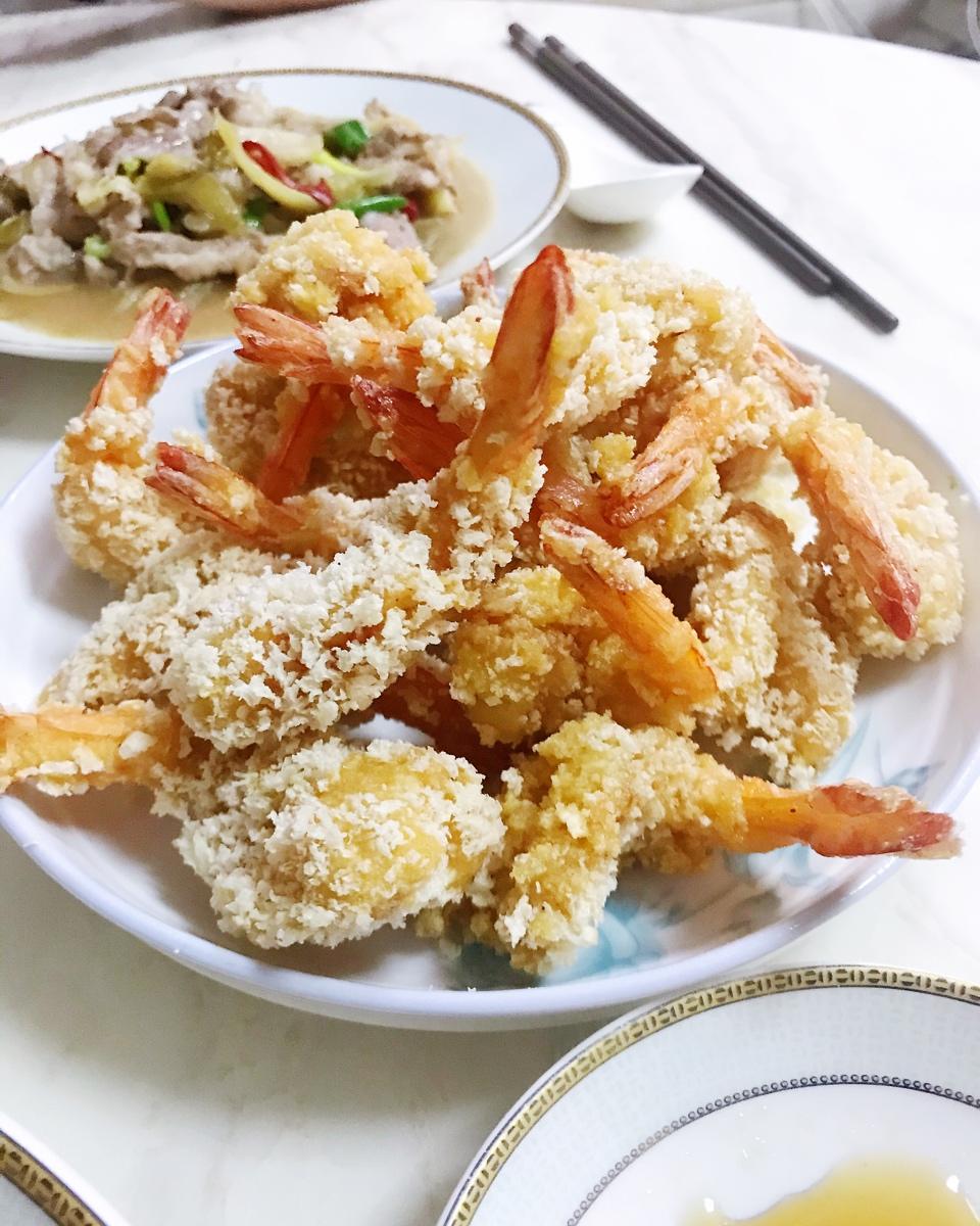 面包糠炸虾