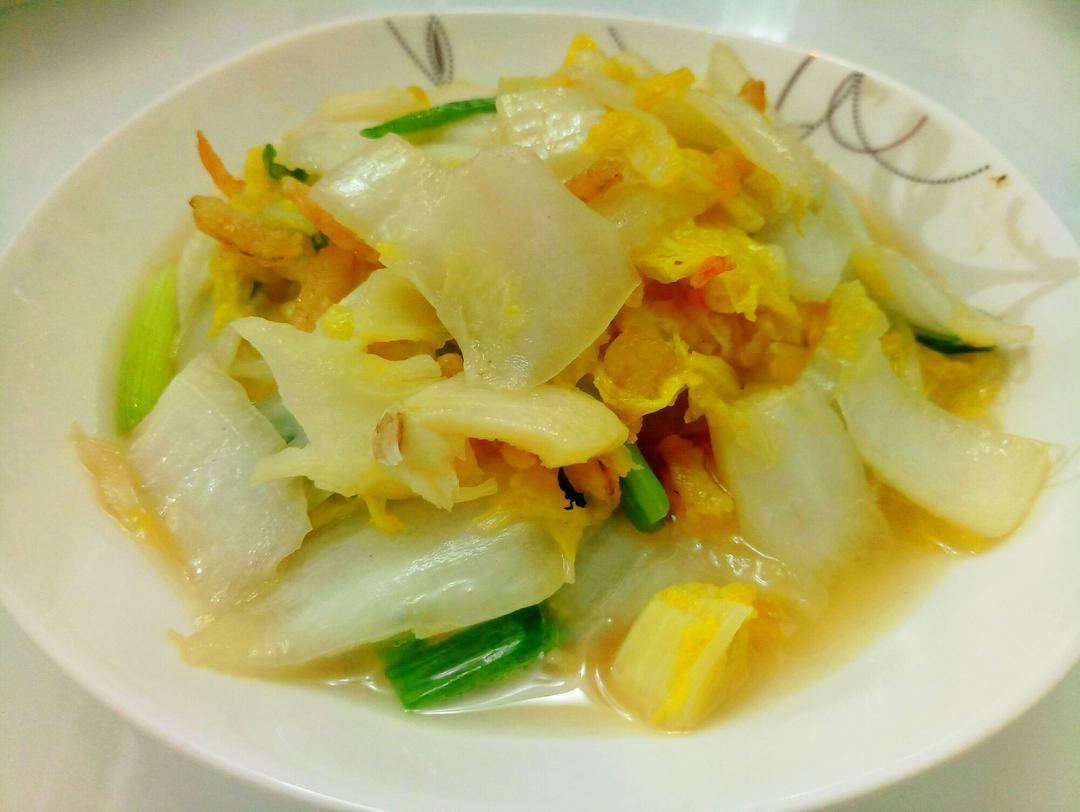 虾米炒大白菜的做法