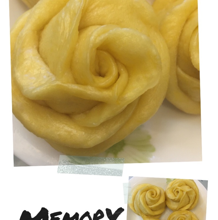 南瓜玫瑰花馒头
