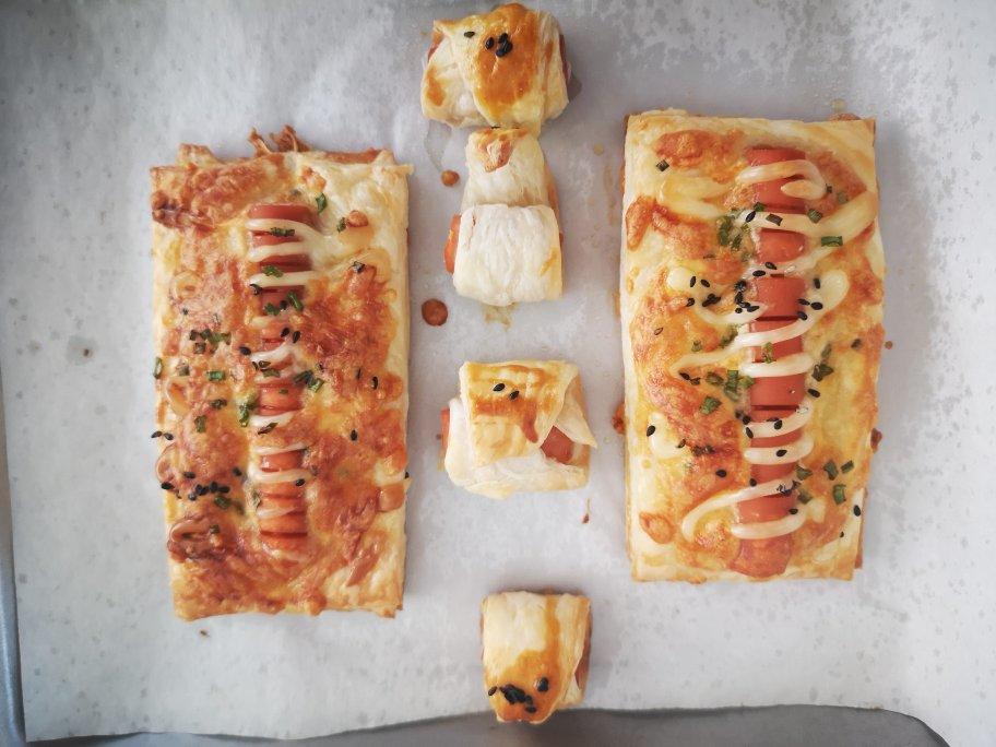 不用揉面❗️❗️巨好吃的手抓饼丹麦火腿酥～（附20到烤箱美食）