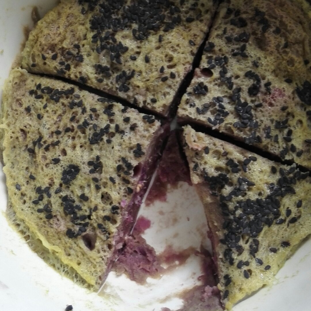 微波紫薯燕麦蛋糕（简单快手版）