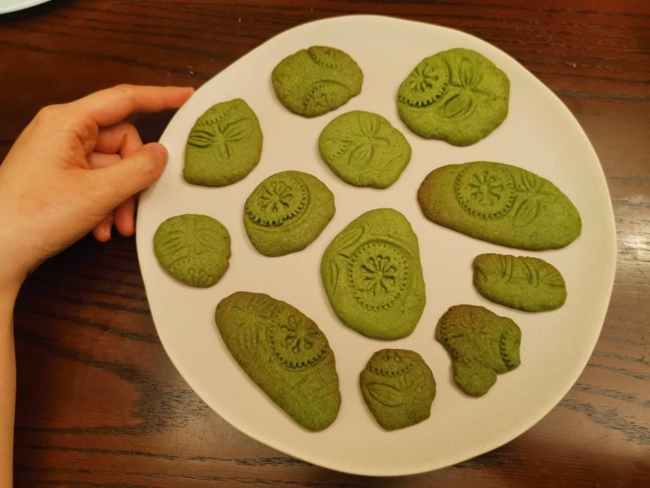 拥抱遗憾，放过自己！享受压模乐趣—抹茶化石饼干