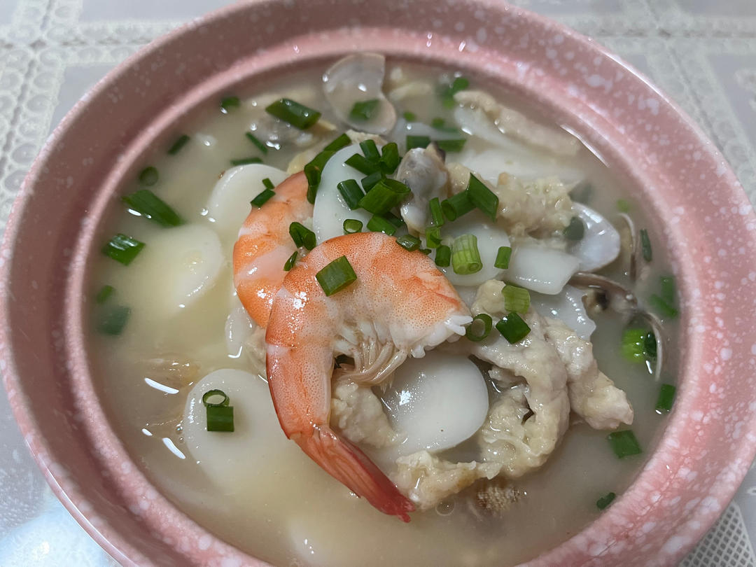 海味白菜汤年糕