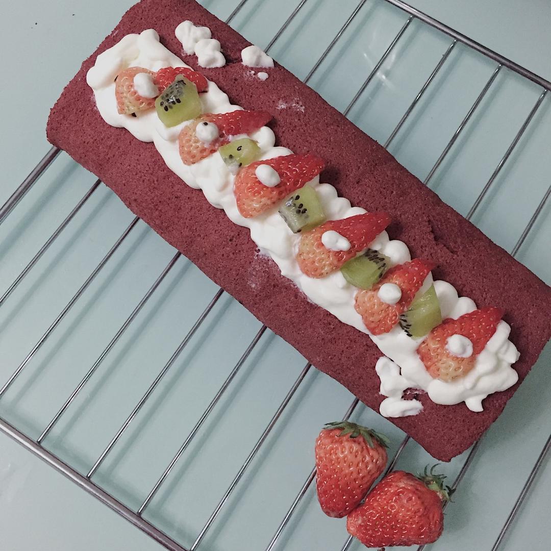 红丝绒戚风蛋糕卷