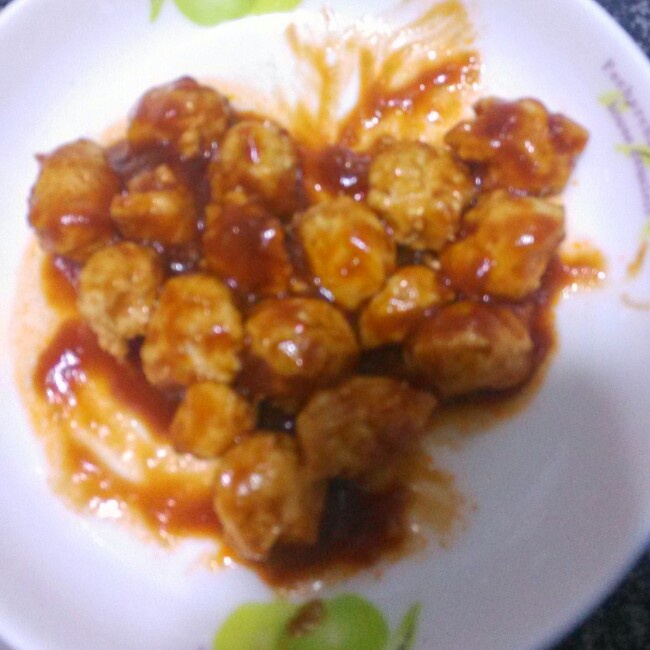 酸酸甜甜【茄汁鸡肉丸】