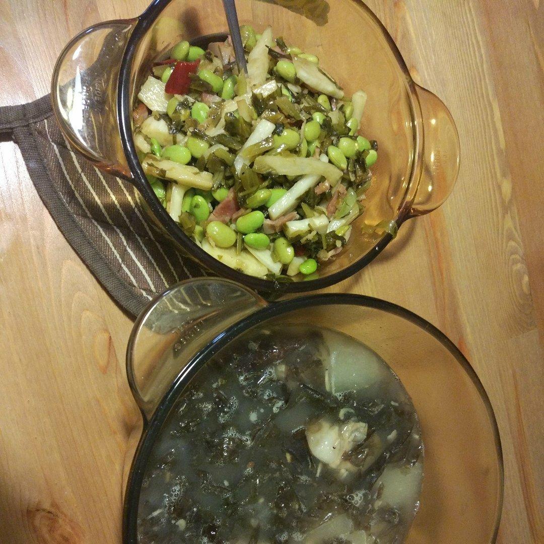 茭白炒毛豆