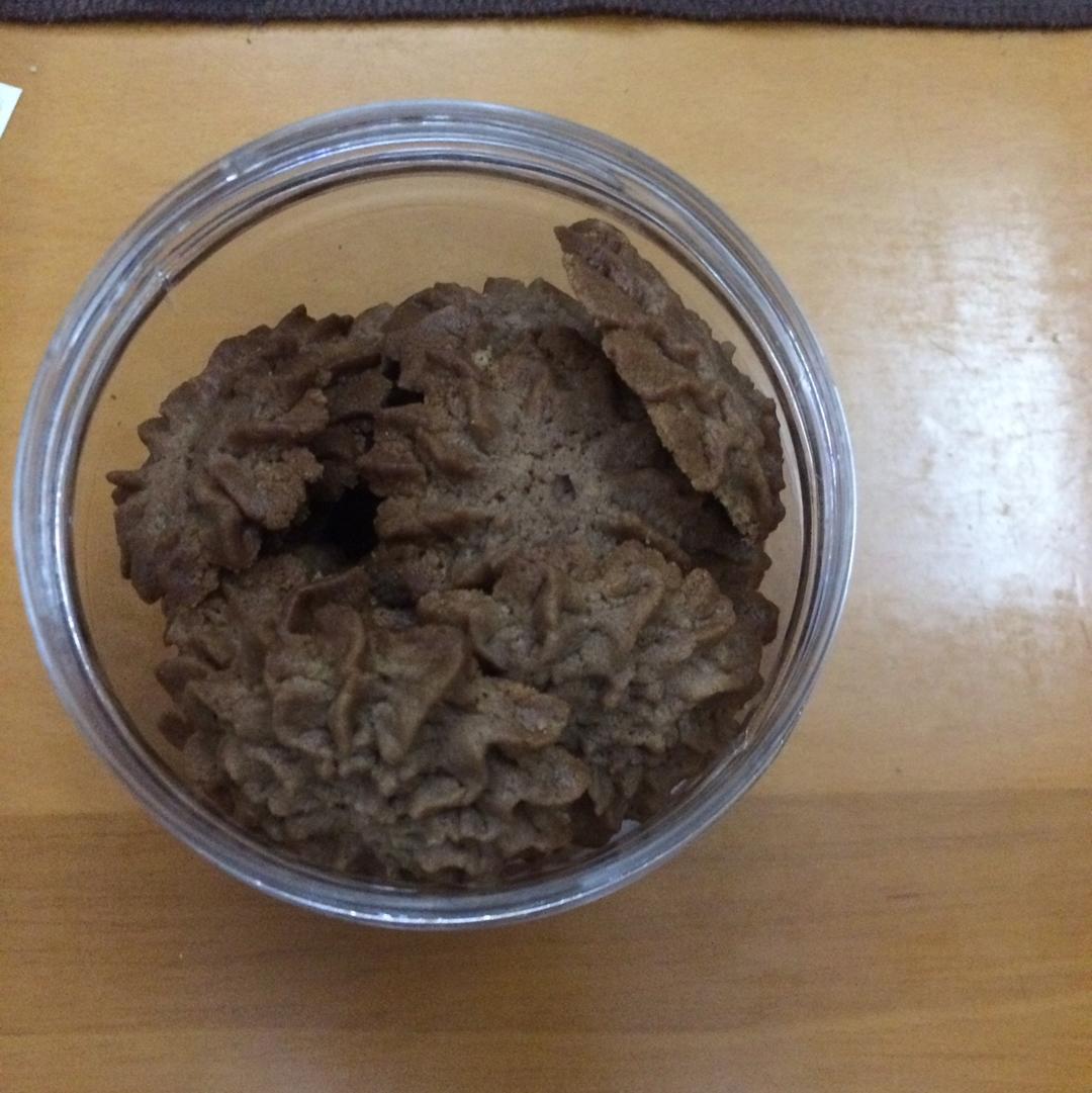 挤花毫无压力的巧克力曲奇