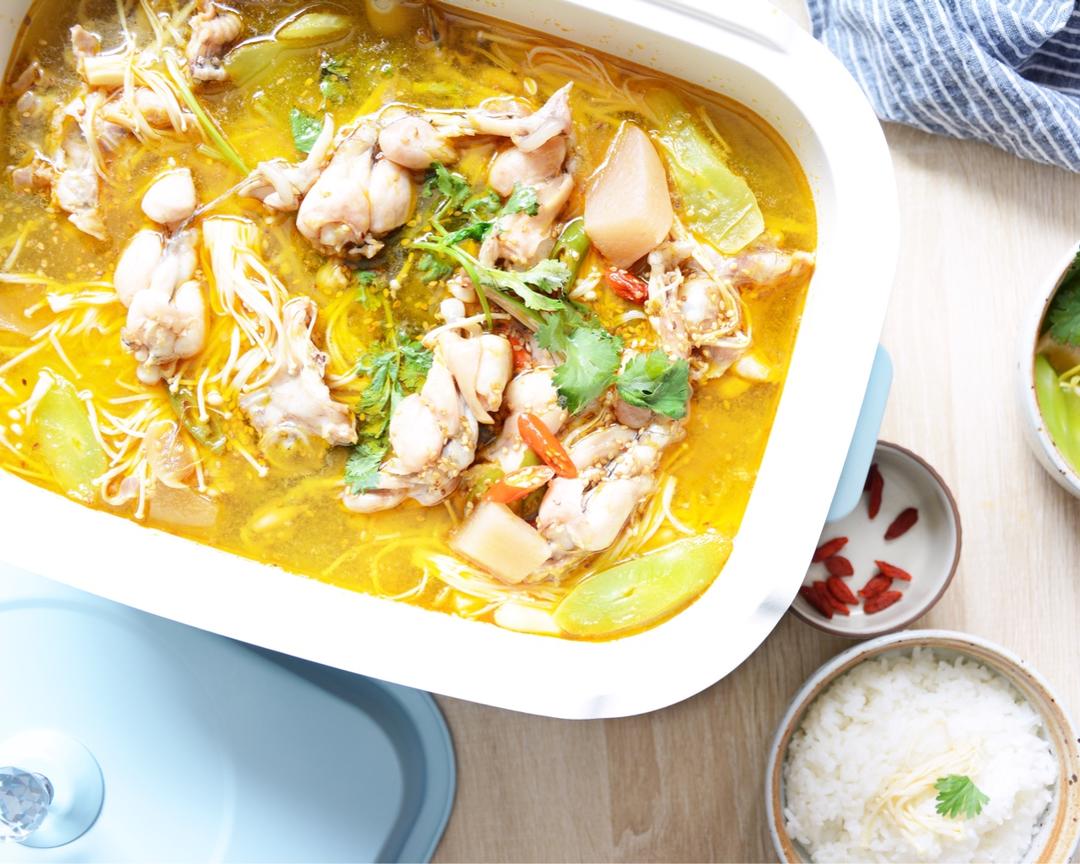 🌶🌶酸萝卜牛蛙汤(一锅两吃)💯的做法