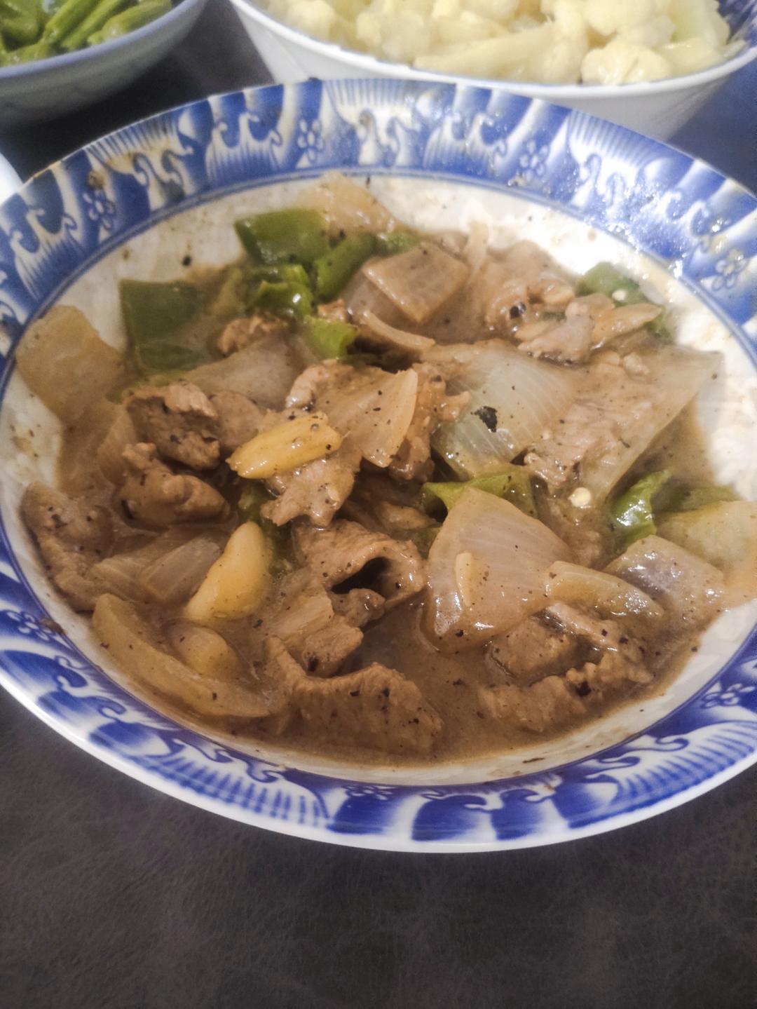 青椒洋葱炒牛肉丝