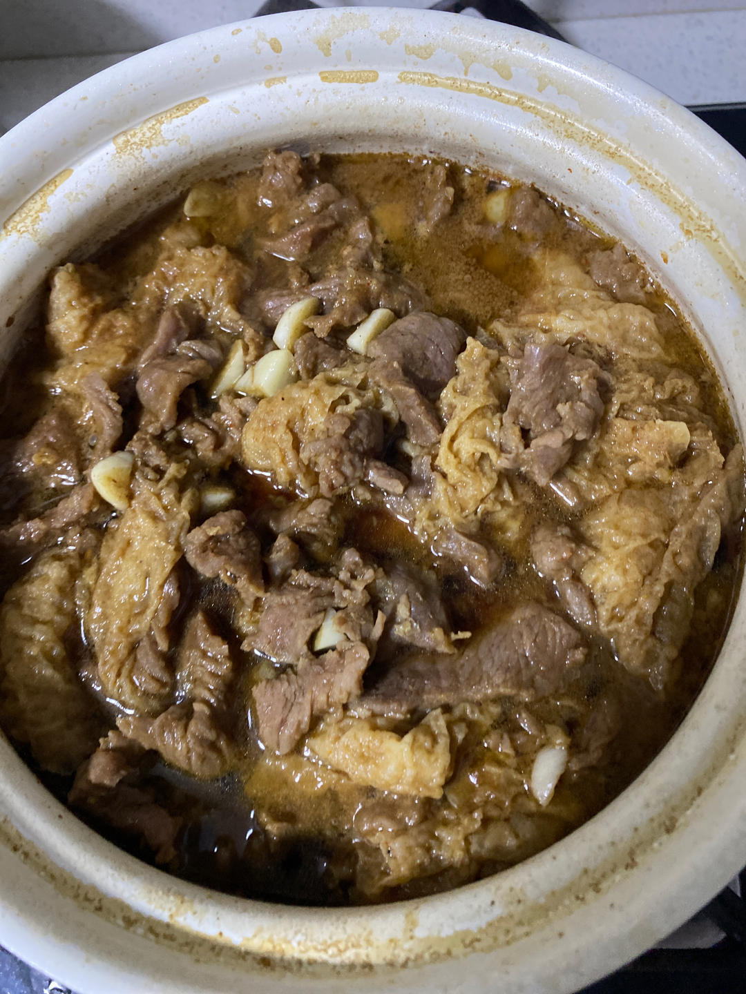 沙茶腐竹牛肉煲