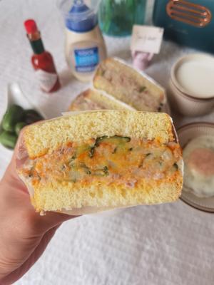 🔥快手❗️低卡早餐‼️金枪鱼土豆三明治的做法 步骤8