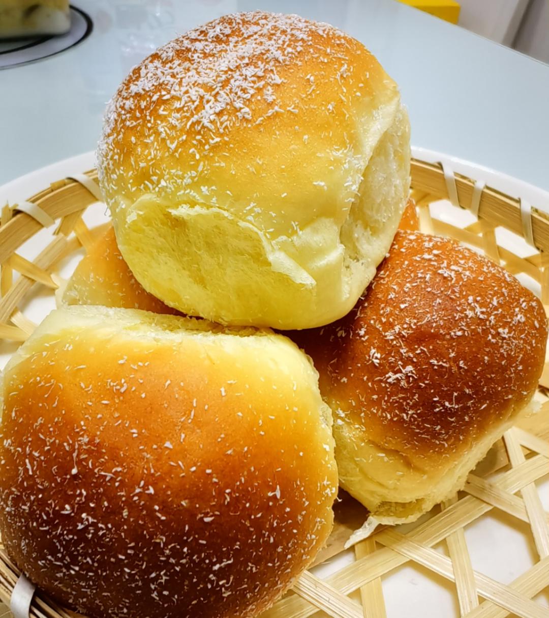 云朵牛奶小面包（无油低糖）❗️免揉面免手套膜❗️