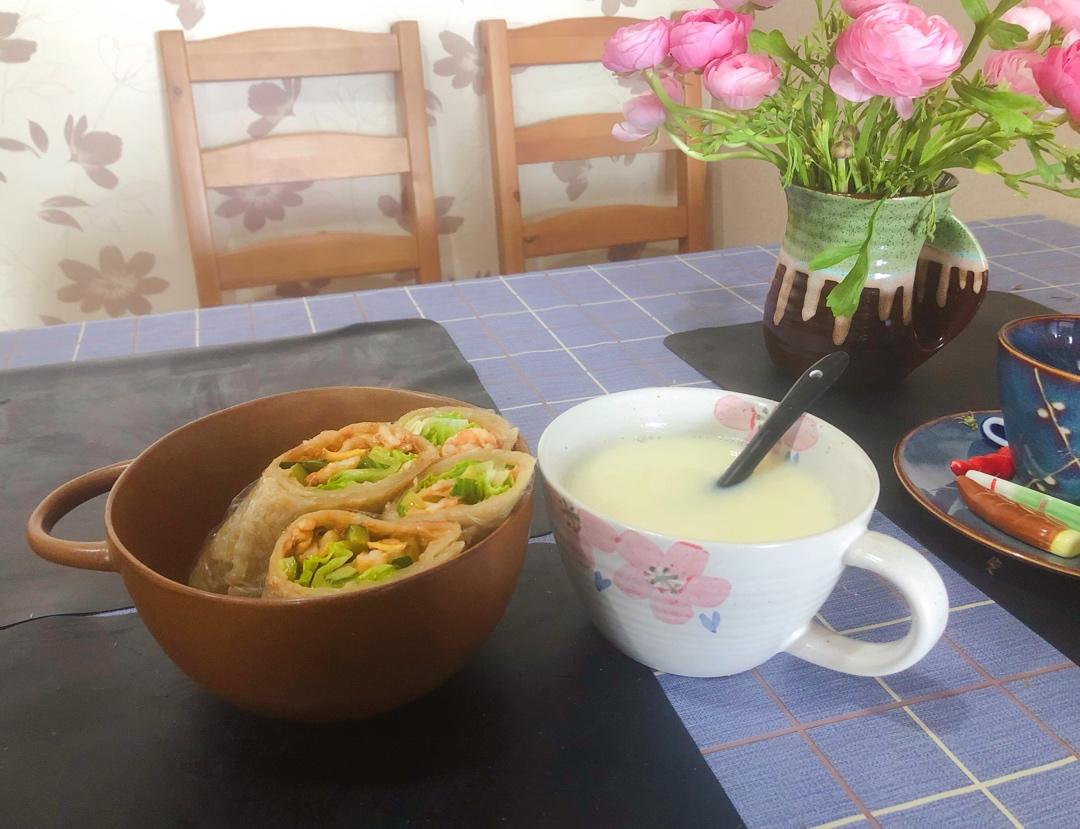 宫保虾球卷饼