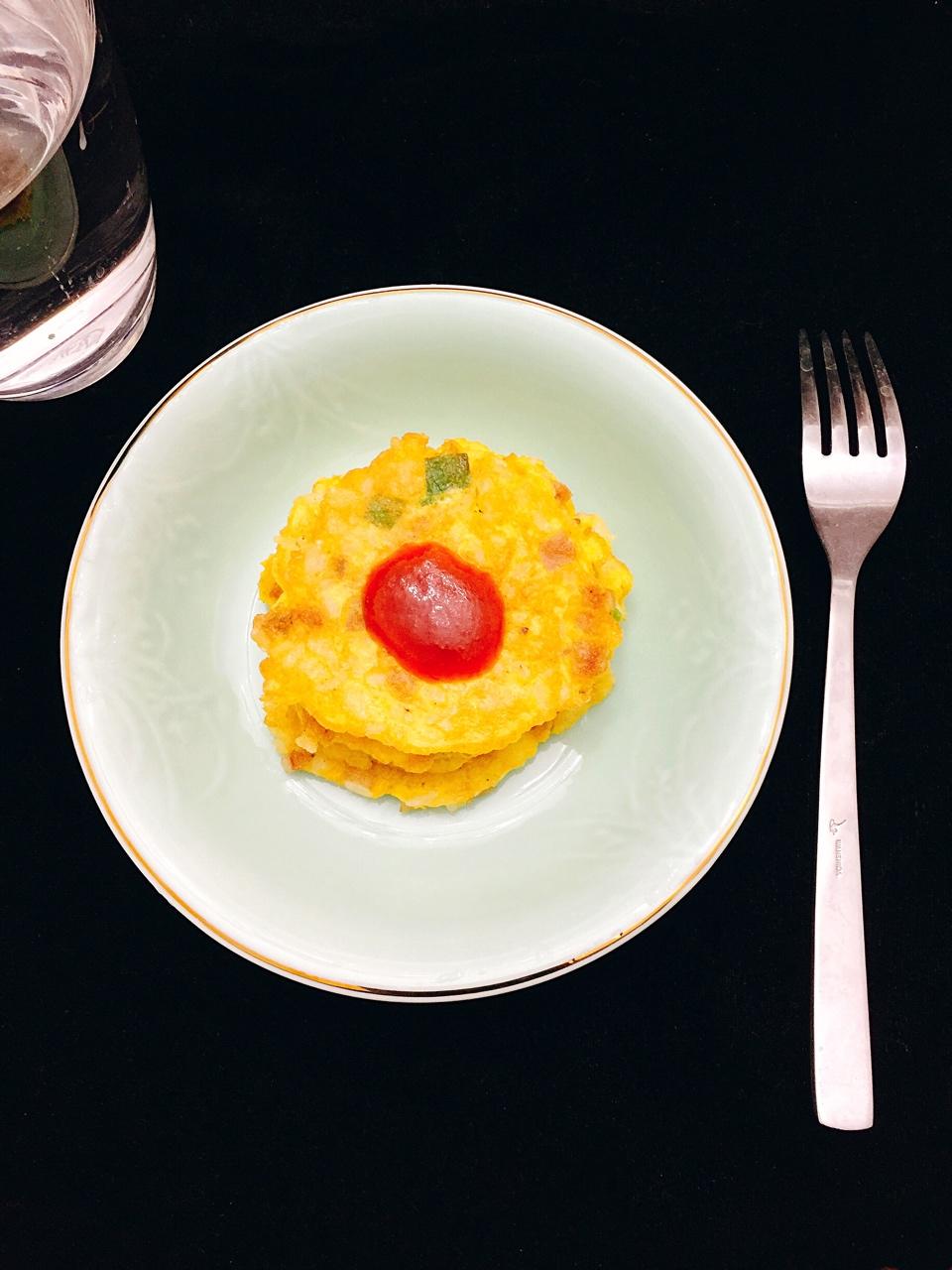 鸡蛋米饭饼——上班族快手早餐