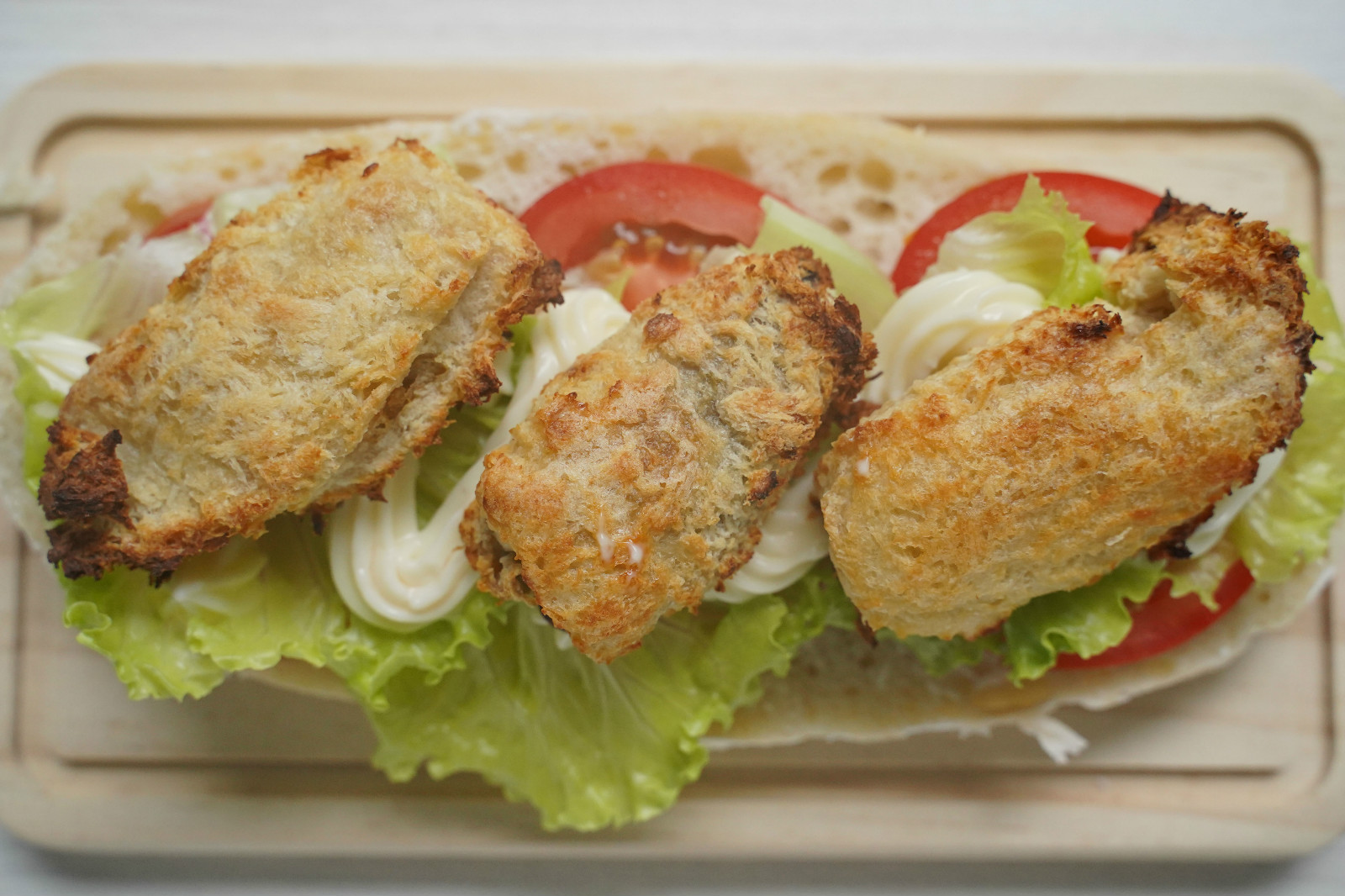 帕尼尼-意式热三明治：鳕鱼堡的做法 步骤5