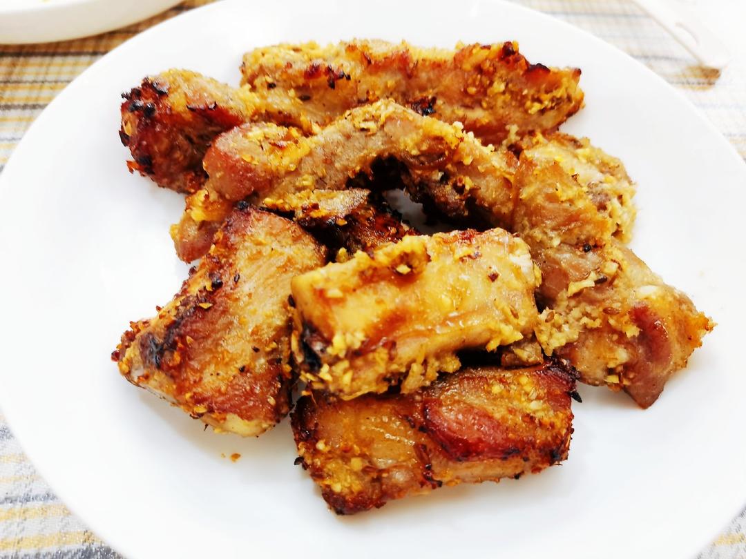 蒜香排骨（空气炸锅版）生酮减肥食物