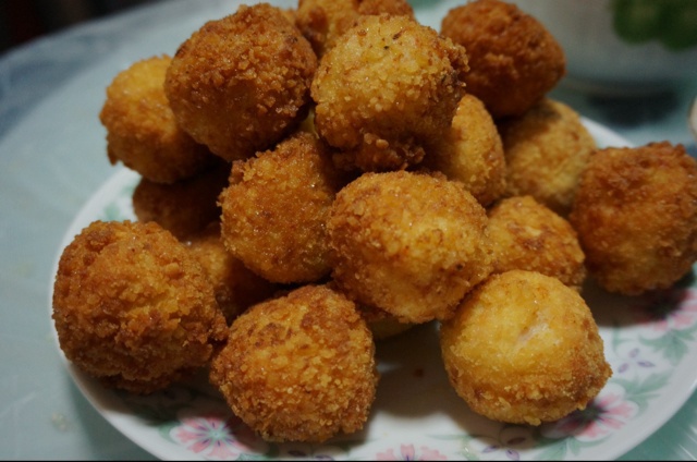 土豆泥鲜虾球