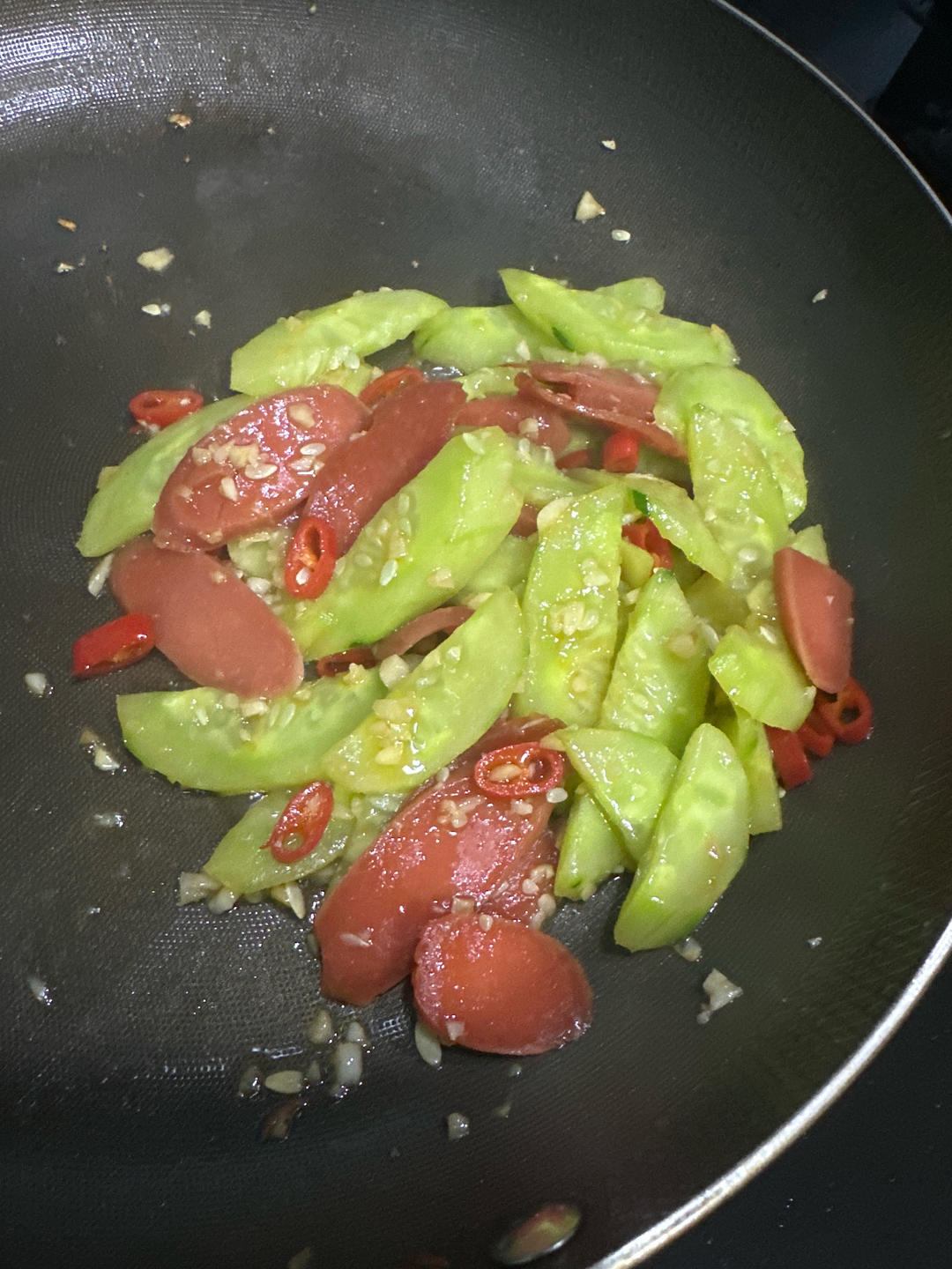 黄瓜炒火腿肠