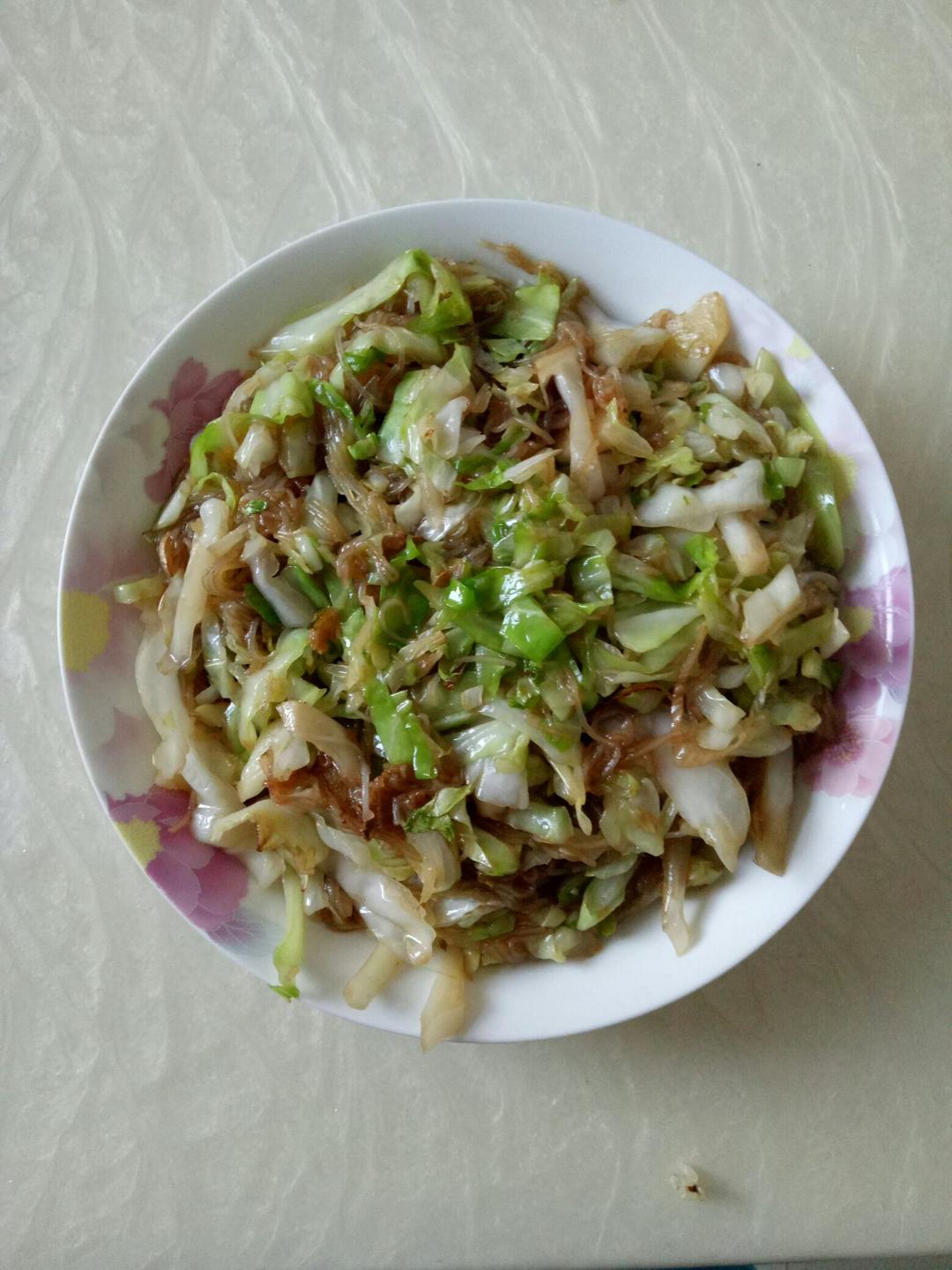 卷心菜炒粉丝 Glass noodles with Cabbage