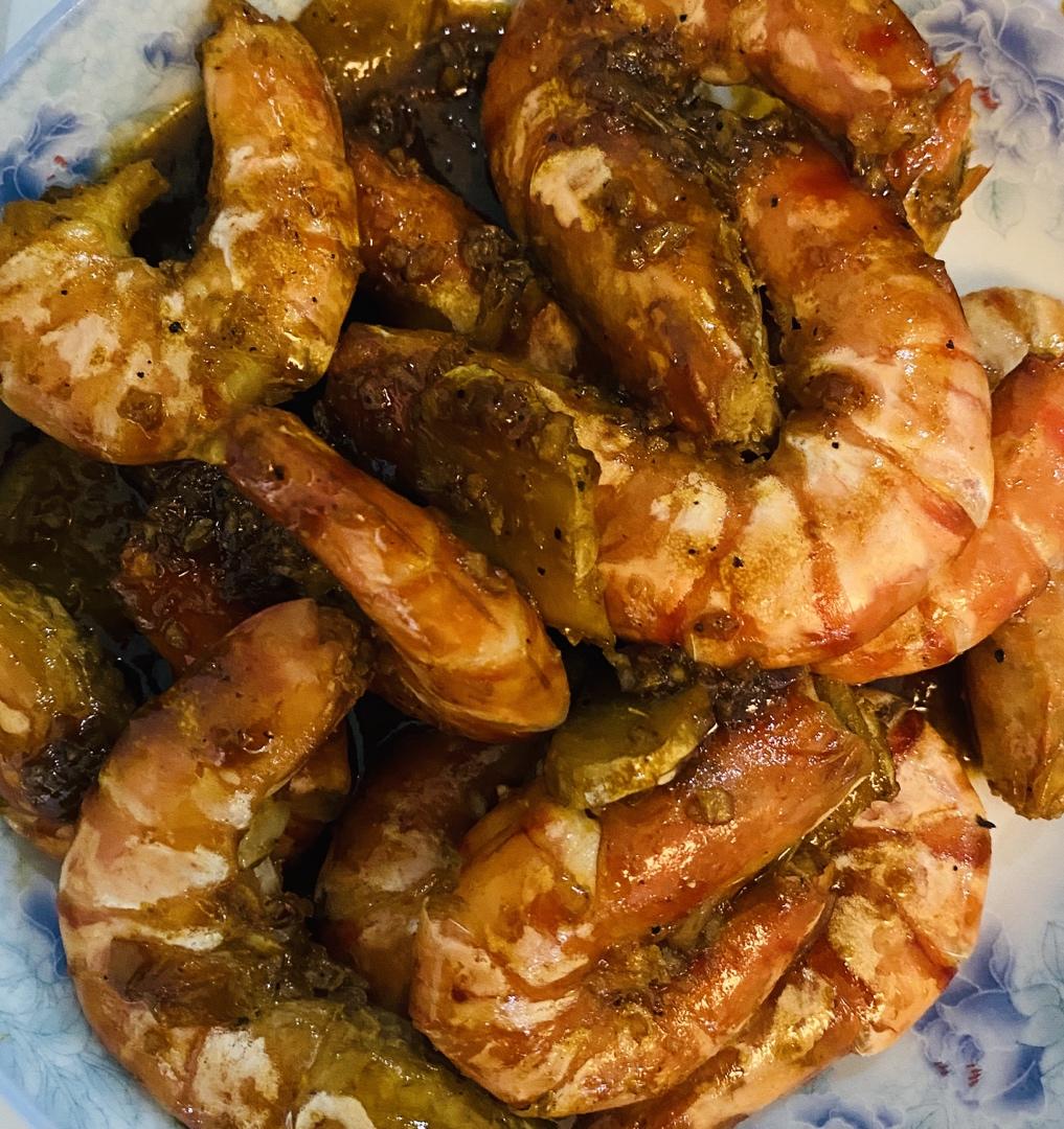香煎黑虎虾，好吃到没朋友