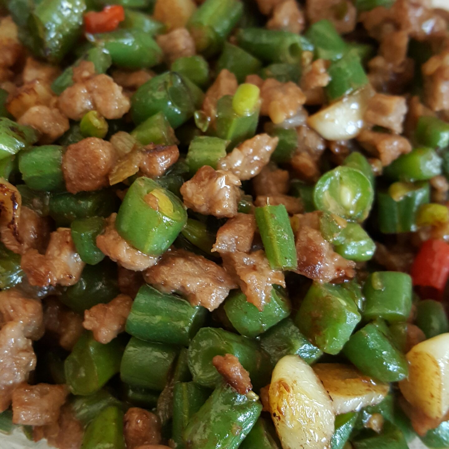 肉沫豆角下饭菜