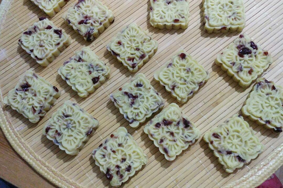 蔓越莓绿豆糕