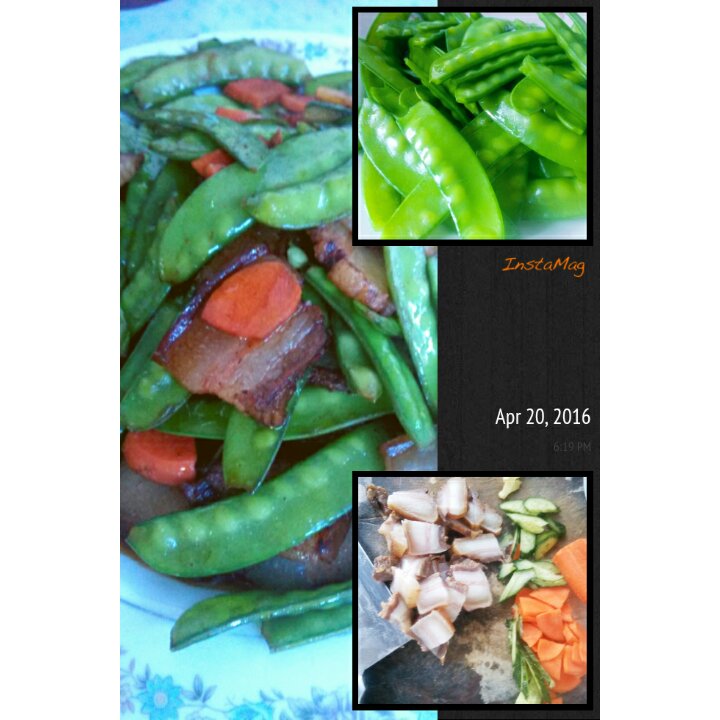 荷兰豆炒腊肉