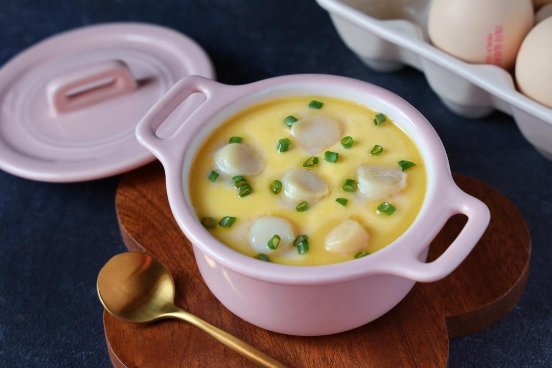 补锌de鲜贝柱蒸蛋的做法