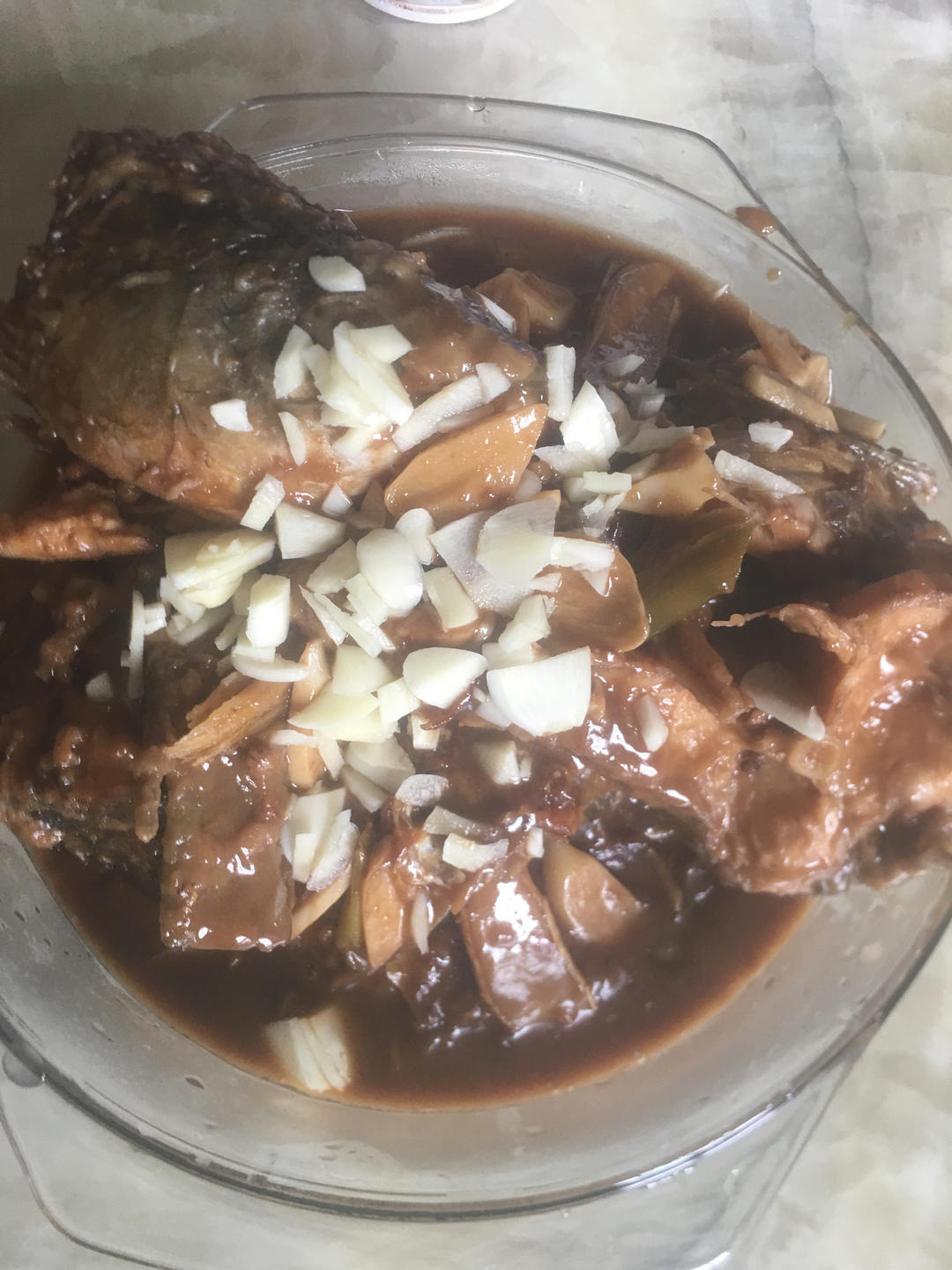 红烧鱼一草鱼一舔盘儿版💕鱼汁拌饭吃两大碗！