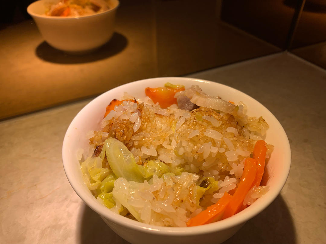 卷心菜胡萝卜咸肉菜饭