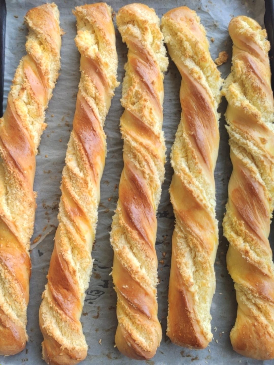 无需揉膜✅椰香浓郁‼️超好吃的椰蓉面包棒