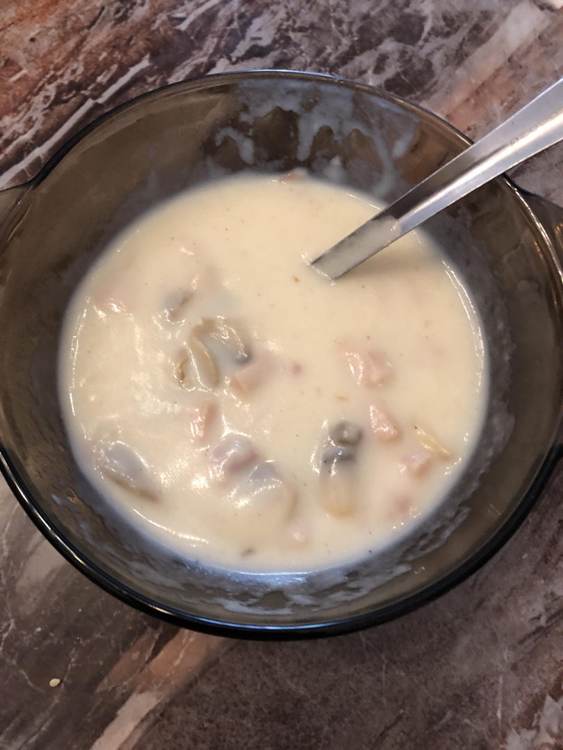 低脂奶油蘑菇汤🍄[不用黄油和奶油超简单]