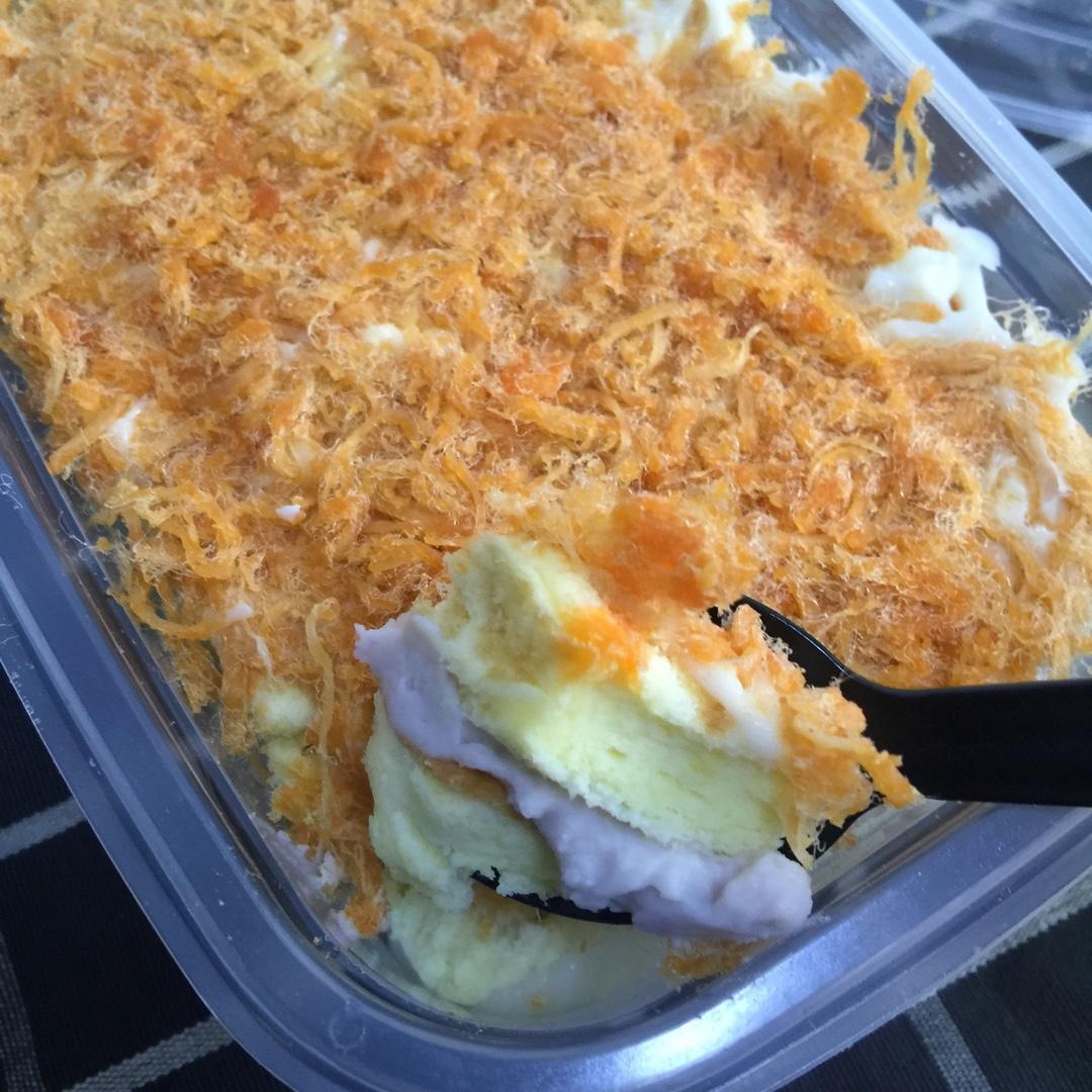 自制肉松沙拉蛋糕盒子
