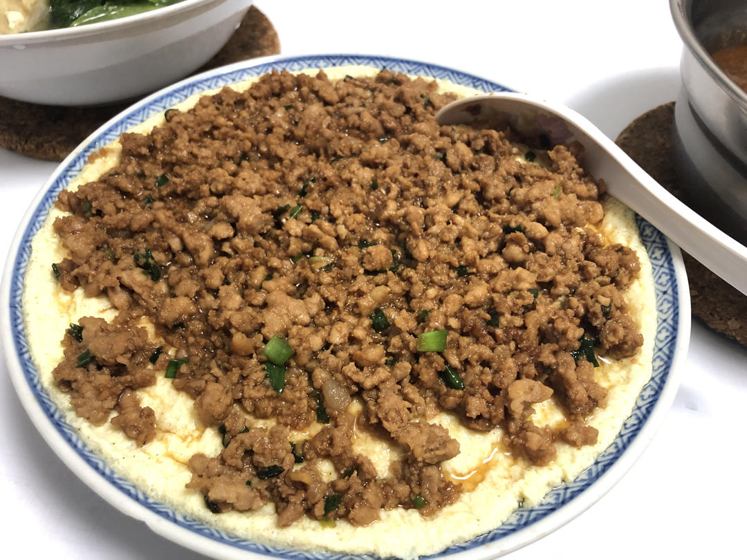 肉末豆腐蒸蛋