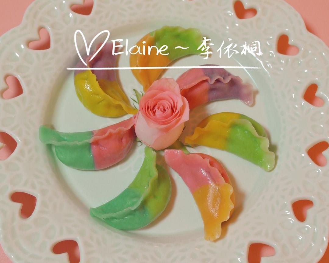 缤纷多彩的双色饺子的做法
