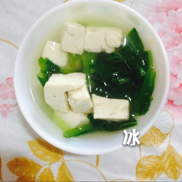 小白菜豆腐清汤的做法