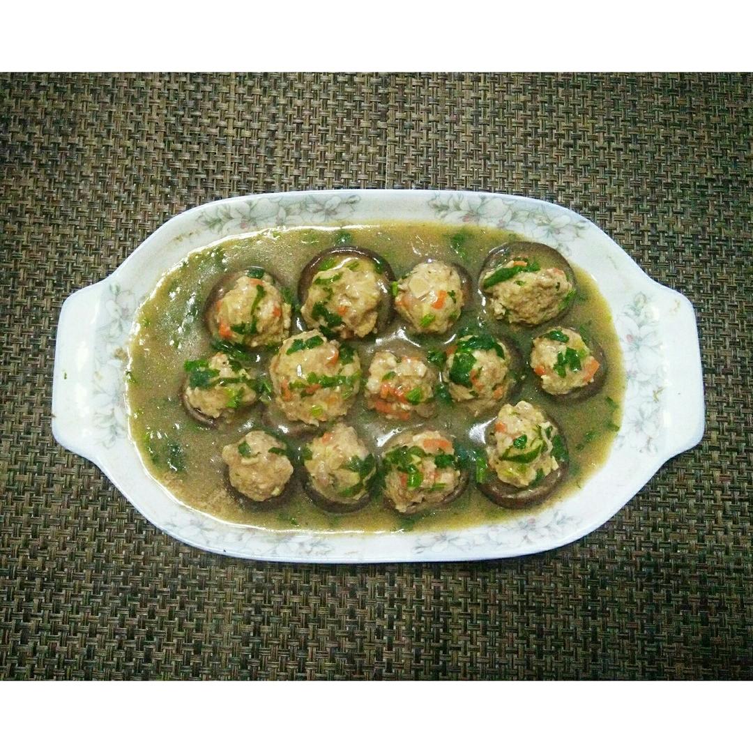 豆腐肉末酿香菇