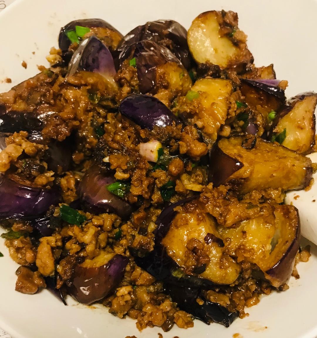 红烧肉沫茄子