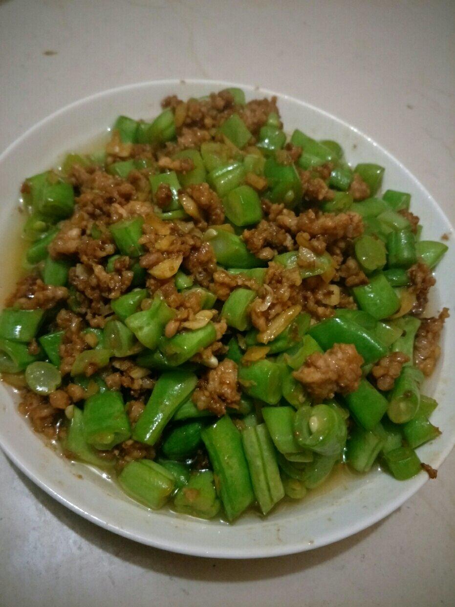 肉沫豆角下饭菜