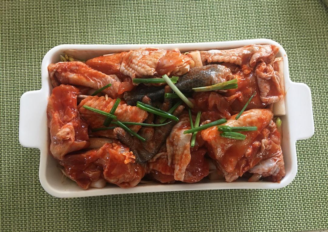 南瓜年糕烤鸡腿