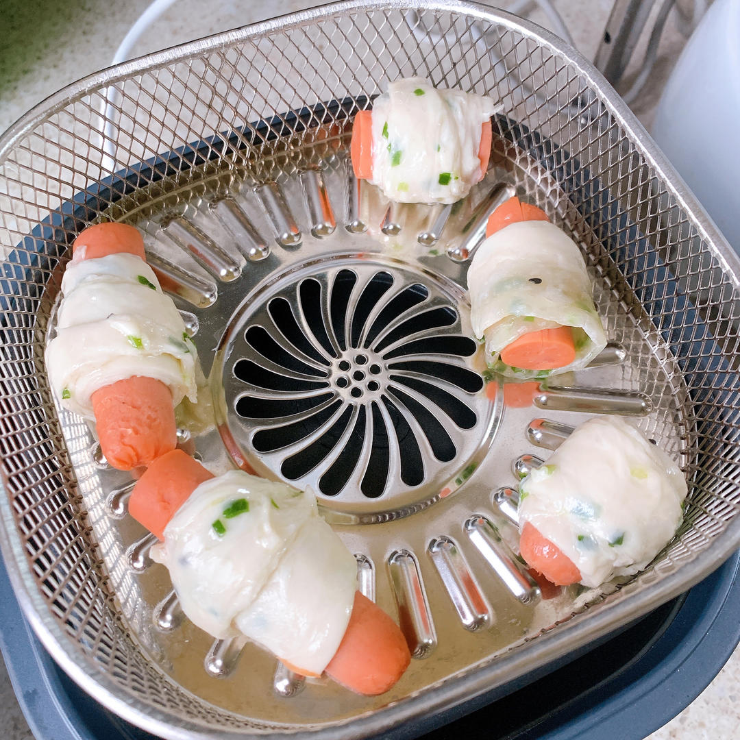 快手早餐：手抓饼变可颂面包（空气炸锅）