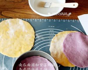 南瓜紫薯发糕的做法 步骤3