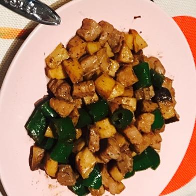 黑椒杏鲍菇牛肉粒