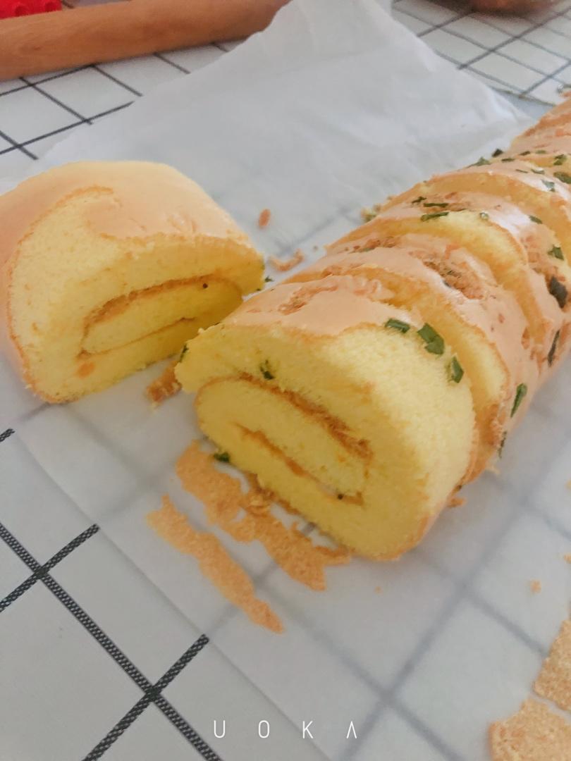 香葱肉松肥蛋糕卷～