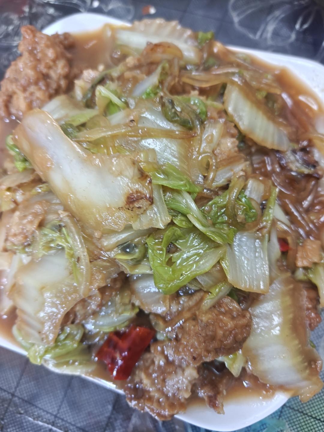 白菜粉条烩酥肉