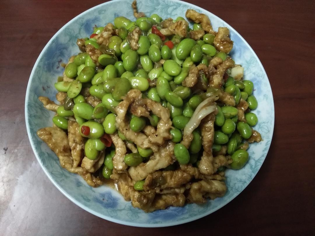 毛豆炒肉