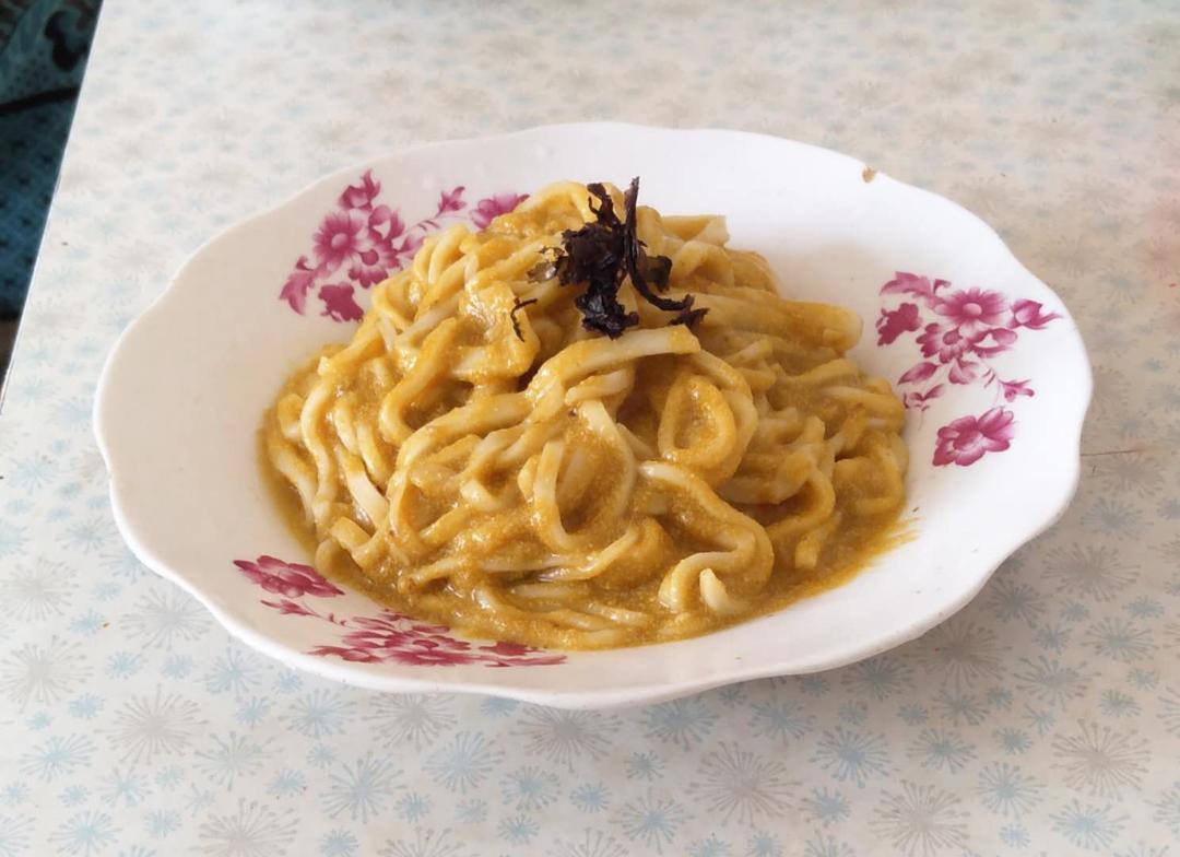 南瓜豆腐泥拌面（黄酱意面）（无油素食）的做法