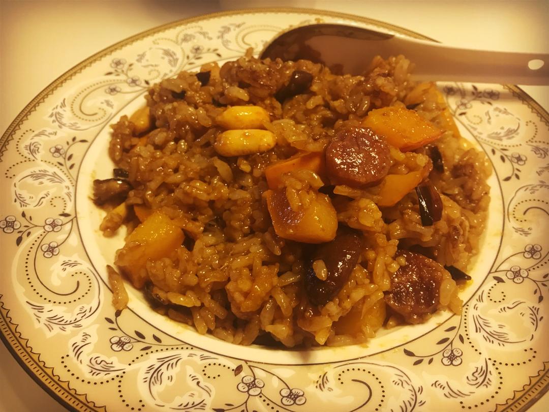 美味到不行的南瓜饭