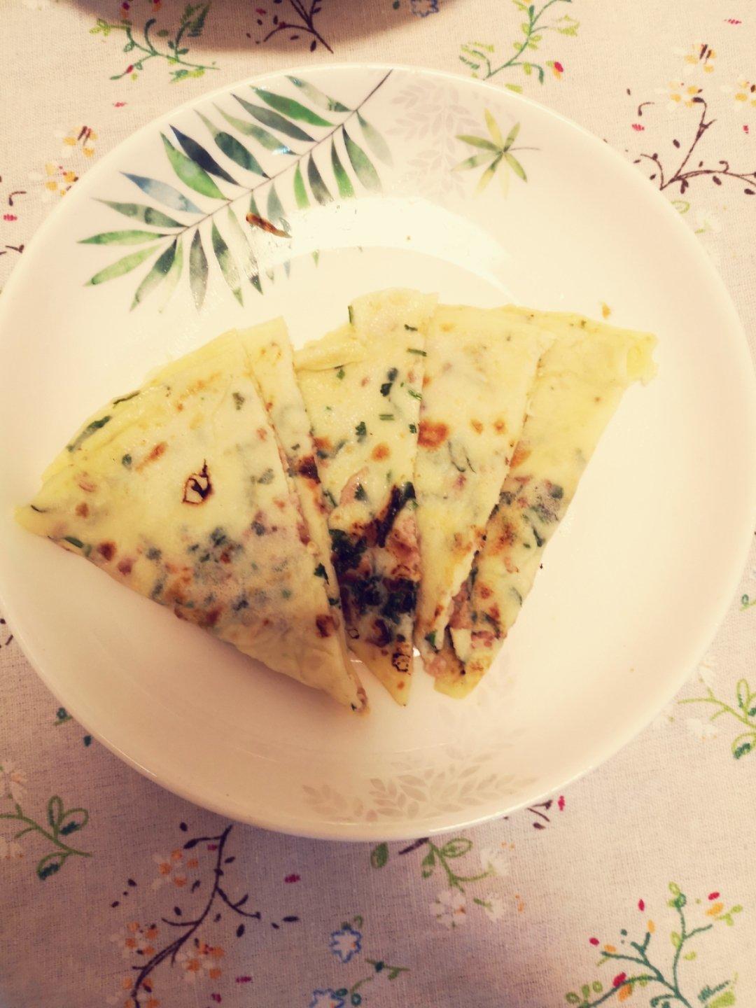 培根香葱鸡蛋饼