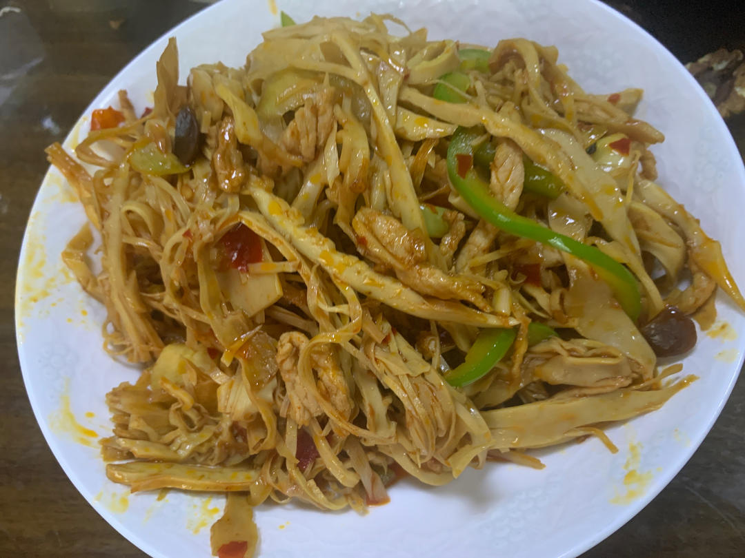 鱼香肉丝（笋丝配菜版）